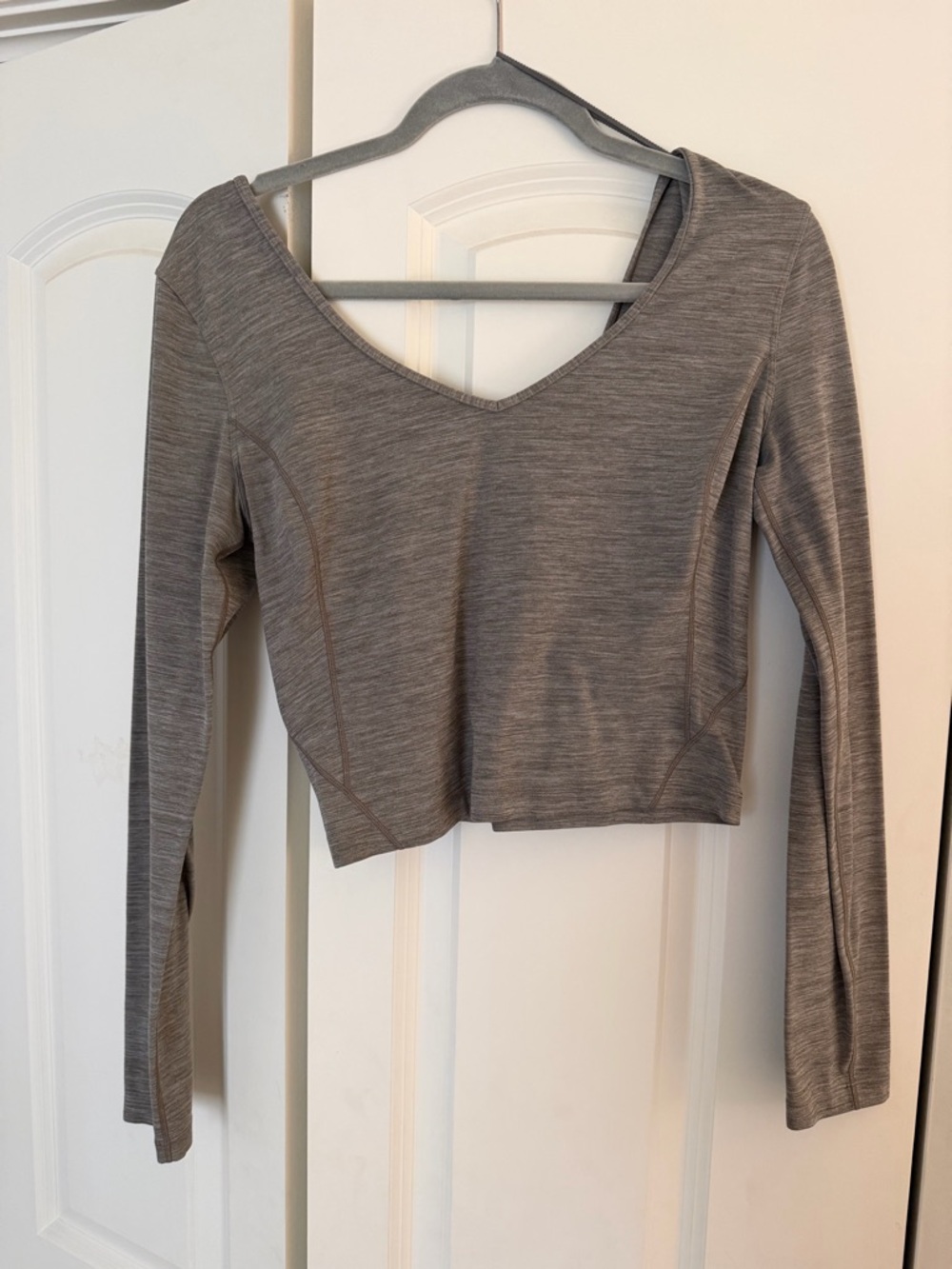 Gray Lululemon long sleeve align top